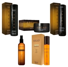 Combo 1 Shampoo Argán x 260 ml + 1 Mythical Máscara Capilar Argán x 250 g + 1 Conditioner Argán x 260 ml + 1 Brillo Argán x 120 ml + 1 Elixir Argán Oil x 120 ml - Fidelité