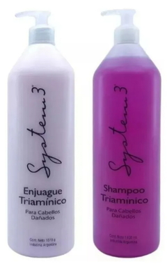 Combo 1 Enjuague Triamínico x 1070 g + 1 Shampoo Triamínico x 1100 ml - System 3