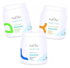 Combo 1 Nutrición Aceite de Argán x 980 g + 1 Nutrición Keratina Hidrolizada x 980 g + 1 Nutrición Aceite de Lino x 980 g - Nov