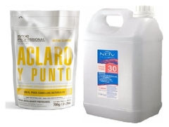 Combo 1 Polvo Decolorante Active Classic x 700 g - Issue Professional + 1 Emulsión Oxidante Estabilizada 30 Vol x 1900 ml - Nov