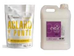 Combo 1 Polvo Decolorante Active Classic x 700 g - Issue Professional + 1 Crema Oxidante 30 Vol x 2000 cc - Nex