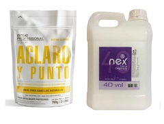 Combo 1 Polvo Decolorante Active Classic x 700 g - Issue Professional + 1 Crema Oxidante 40 Vol x 2000 cc - Nex