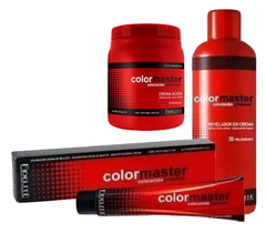 Combo 24 Tinturas Colormaster x 60 g + 1 Revelador 20 vol x 990 ml + 1 Crema Extra Acida x 1000 g - Fidelité