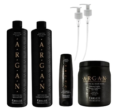 Combo 1 Shampoo Argán x 900 ml + 1 Conditioner Argán x 900 ml + 1 Crema de Peinado Argán x 250 g + 1 Máscara Argán x 1000 g + 2 Bombas - Fidelité