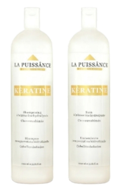 Combo 1 Shampoo con Queratina Hidrolizada x 1000 ml + 1 Tratamiento con Queratina Hidrolizada x 1000 ml - La Puissance