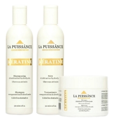 Combo 1 Shampoo con Queratina Hidrolizada x 300 ml + 1 Tratamiento con Queratina Hidrolizada x 300 ml + 1 Máscara con Queratina Hidrolizada x 250 ml - La Puissance