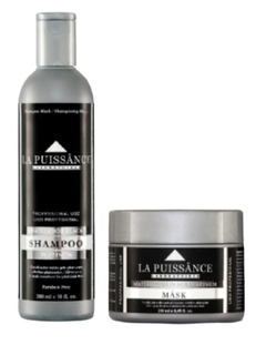 Combo 1 Shampoo Black Platinum x 300 ml + 1 Máscara Black Platinum x 250 ml - La Puissance