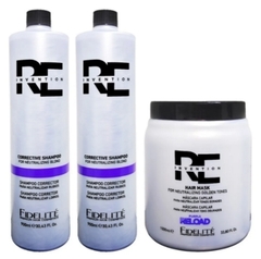 Combo 2 Shampooes Correctores para Neutralizar Rubios x 900 ml + 1 Máscara para Neutralizar Tonos Dorados Purple Reloaded x 1000 g - Fidelité