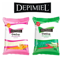 Combo 3 Ceras Depilatorias en Perlas Natural x 400 g + 3 Ceras Depilatorias en Perlas Vegetal x 400 g - Depimiel