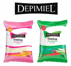 Combo 1 Cera Depilatoria en Perlas Natural x 200 g + 1 Cera Depilatoria en Perlas Vegetal x 200 g - Depimiel