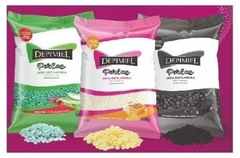 Combo 3 Ceras Depilatorias en Perlas Vegetal x 200 g + 3 Ceras Depilatorias en Perlas Natural x 200 g + 3 Ceras Depilatorias en Perlas Negra x 200 g - Depimiel