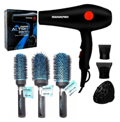 Combo 1 Cepillo Térmico Nano Titanium Mediano Babyliss x 1 unid - Babyliss + 1 Cepillo Térmico Nano Titanium Grande Babyliss x 1 unid - Babyliss + 1 Cepillo Térmico Nano Titanium Extra Grande Babyliss x 1 unid - Babyliss +1 Secador Altro 2800 x 1 unid - Teknikpro