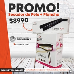 Combo 1 Plancha Cp1 Ceramic Ion x 1 unid + 1 Secador Lumina Nano Tourmaline x 1 unid - Ga.ma