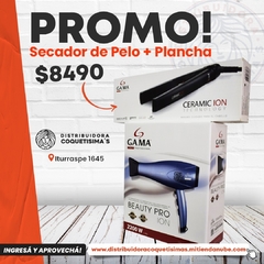 Combo 1 Plancha Cp1 Ceramic Ion x 1 unid + 1 Secador Beauty Pro Ion x 1 unid - Ga.ma