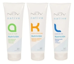 Combo 1 Nutrición Aceite de Argán x 220 g + 1 Nutrición Keratina Hidrolizada x 220 g + 1 Nutrición Aceite de Lino x 220 g - Nov