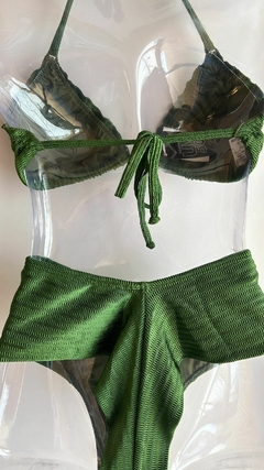 CONJ. VERDE MILITAR CORTININHA CALCINHA MAYA - comprar online