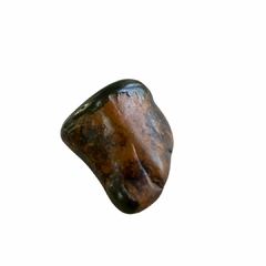 FLINTSTONE-PEDRA FLINT, SILEX MARROM NEGRO MINERAL CRISTAL BRUTO 85g - Águas de São Pedro