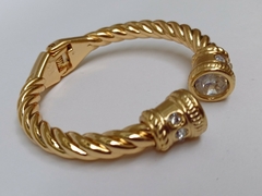 Bracelete dourado Laís com strass - loja online