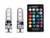 Luz Posicion Piojito Led T10 Multicolor Rgb C/ Remoto Kit X2