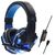 Auricular Gamer USB 7.1 Surround - AZUL c/ LED y Microfono Con control de Volumen, microfono y Luz en el Cable Ideal Ps4, PC, ETC