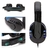 Auricular Gamer c/ LED y Microfono - AZUL Con 1 ficha 3,5mm + USB (p/ luz) Ideal PS4, Xbox, PC, Mac, etc Incluye Adaptador para 2 Fichas - comprar online