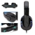 Auricular Gamer c/ LED y Microfono - AZUL Con 1 ficha 3,5mm + USB (p/ luz) Ideal PS4, Xbox, PC, Mac, etc Incluye Adaptador para 2 Fichas bulto x1 - comprar online