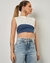 Cropped Pérola Com Top Jeans - 1400507