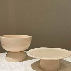 POSATORTAS CERAMICA BLANCO - comprar online