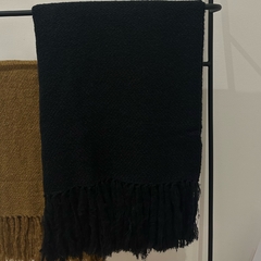 MANTA MOHAIR NEGRA