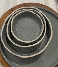 BOWL CERAMICA CERAMICA GRIS GRANDE - comprar online