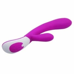 Vibrador ponto G curvado com estimulador clitoriano Colby - comprar online