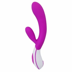 Vibrador ponto G curvado com estimulador clitoriano Colby na internet