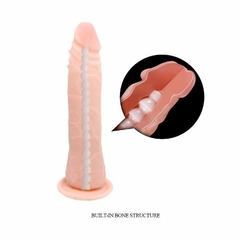 Pênis realístico em cyberskin 21 cm com ventosa - Sex Shop Campinas