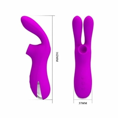 Vibrador com estimulador de clitoris e sugador Ralap na internet