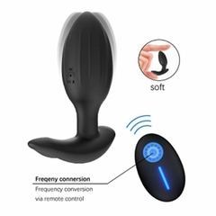 Plug anal de silicone com vibro com controle remoto Lange