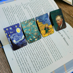 Kit com 4 Marcadores de Paginas Magnético Linha Van Gogh 001