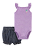 Carter's - Conjunto 2 peças - shorts e body regata lilás - Sorvetinho