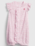 GAP - Romper listrado rosa e branco