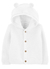 Carter's - Cardigan branco com capuz