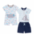 Kids Headquarters - Kit romper + conjunto shorts e camiseta - Tubarão