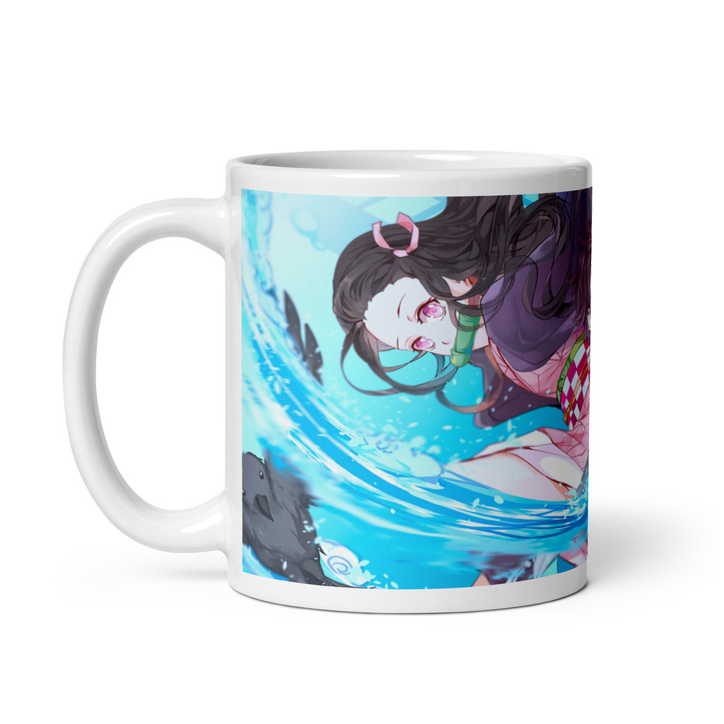 Caneca Demon Slayer Tanjiro Kamado - Interior E Alça Branca