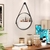 Espelho decorativo 40cm redondo com alça e suporte - Moldura preta - comprar online