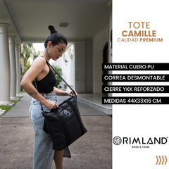 Tote Bag Camille Black Cuero - Tienda Online de RIMLAND | shop mayorista