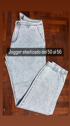 JOGGER ELASTIZADO DE JEAN EN TALLE GRANDE