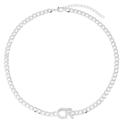 Choker grumet monograma cravejado até 5 letras - LA.K - Semijoias e Acessórios