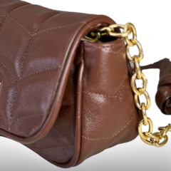 BOLSA 100% COURO ANA CLARA MARROM - comprar online