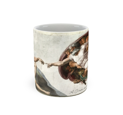 A Criação de Adão, Michelangelo - Obra de arte | Caneca de porcelana - comprar online