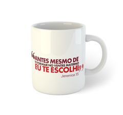 Bebê no coração Jeremias - pro-vida | Caneca de porcelana - comprar online