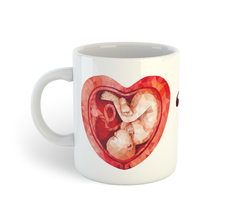 Bebê no coração Jeremias - pro-vida | Caneca de porcelana