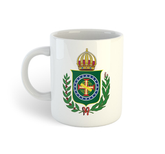 Brasão do Império do Brasil e Ave Glória, Ave Império | Caneca de porcelana